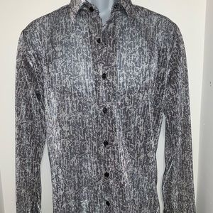 Sheer metallic shirt